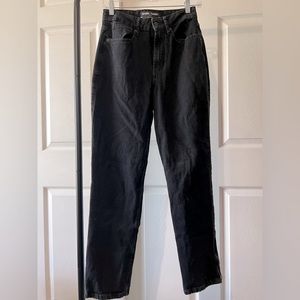 Social Tourist Jean | High Rise Straight Jean with ankle Zip in Black